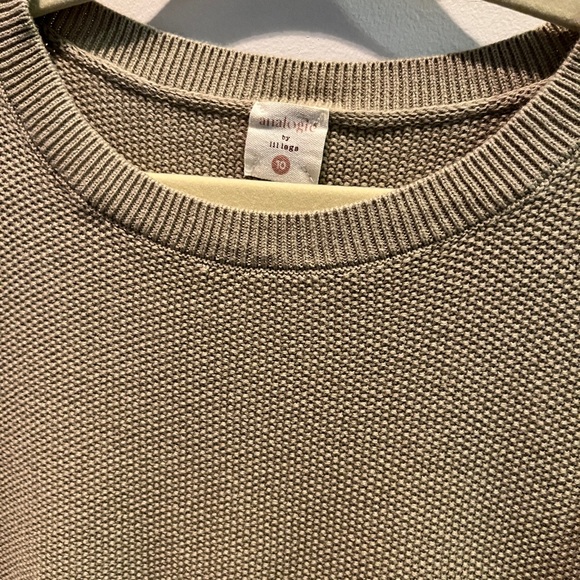 Kids Tan Knit Short Sleeve Top - Picture 3 of 4